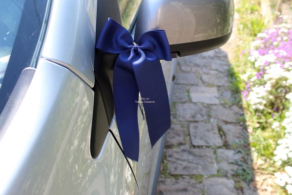 Decoration de voiture mariage LUXE/Noeud papillon gros-grain/deco voiture/wedding  car decoration/wedding car bow/bow tie/Noeud satin/loop -  France