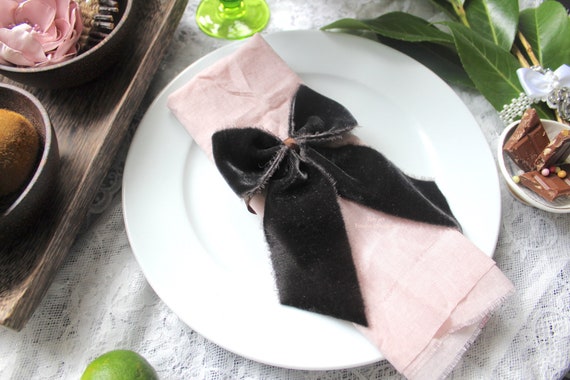 Knoten aus Seide-Samt/Runden Servietten/Schokolade Seide/Braun samt runde Serviette/brow silk velvet bow/silk velvet/silk