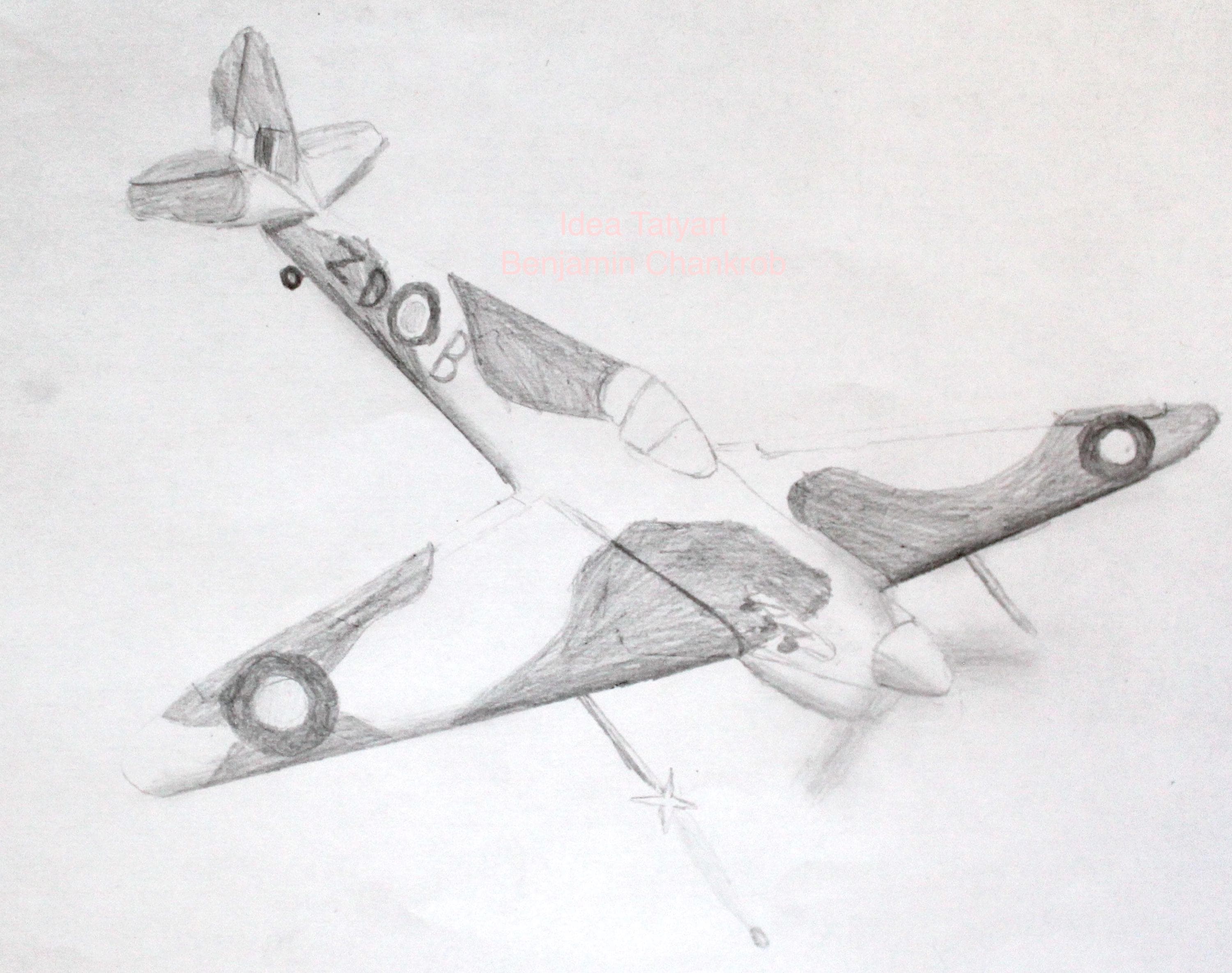 鉛筆画 飛行機 アート作品 il_fullxfull.7150227255_acyb.jpg