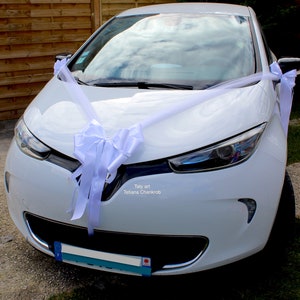 Kit de Décoration Voiture Mariage/Noeud voiture/Noeud géant/Set Bow wedding car/Deco voiture satin