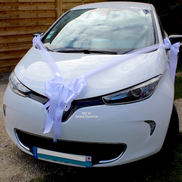 Wedding Car Decoration Kit/Car bow/Giant bow/Set Bow wedding car/Satin car decoration