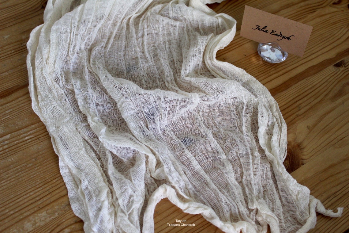 Chemin de table gaze coton mariage table decor chemin table - Etsy France