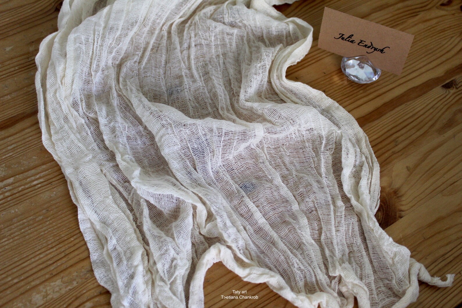 Chemin de table gaze coton mariage table decor chemin table - Etsy France