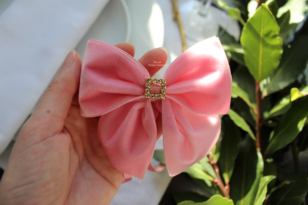 Velvet Bow Ties/round Christmas Towel/xmas Napkin Rings Etsy