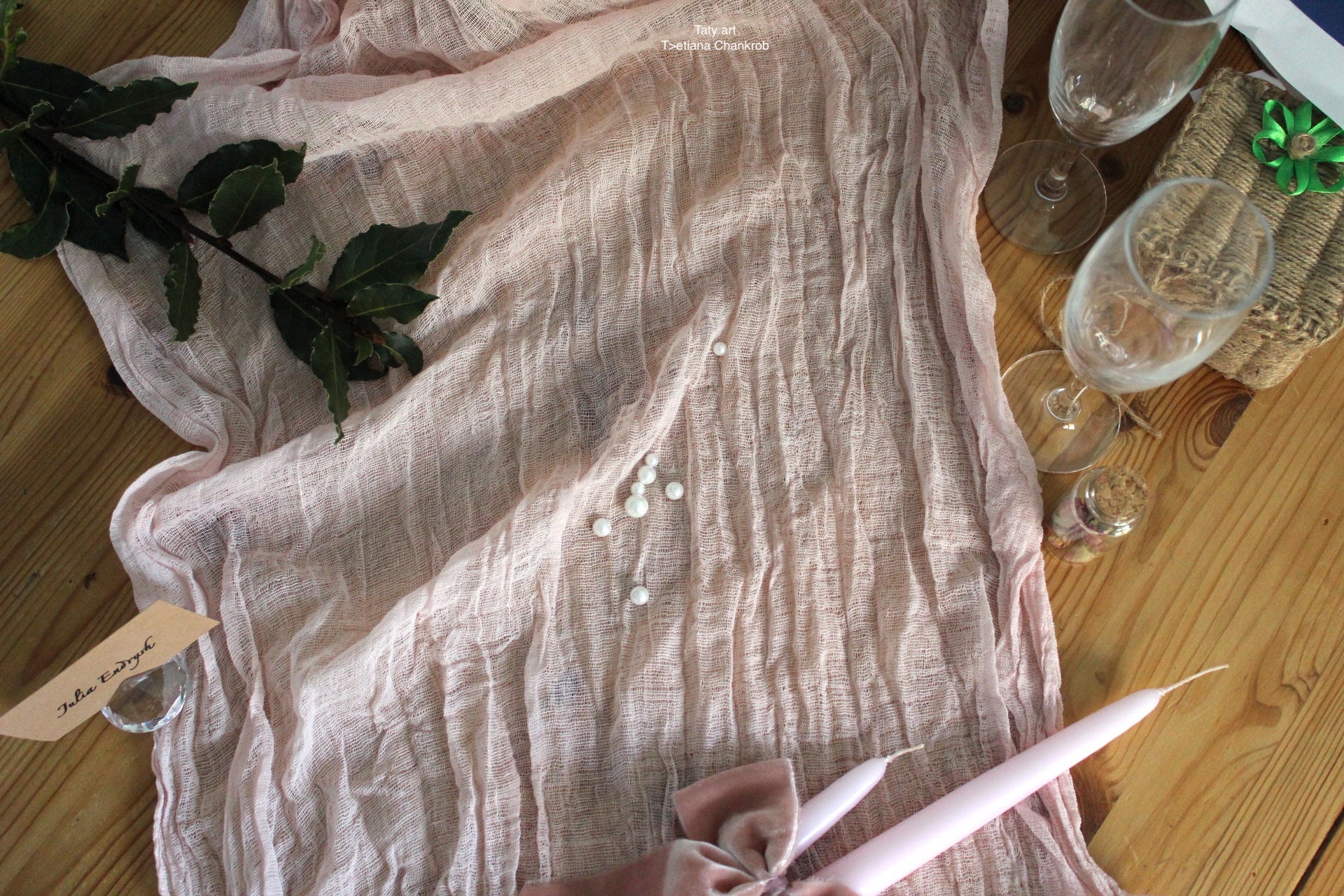 Chemin De Table En Gaze De Coton