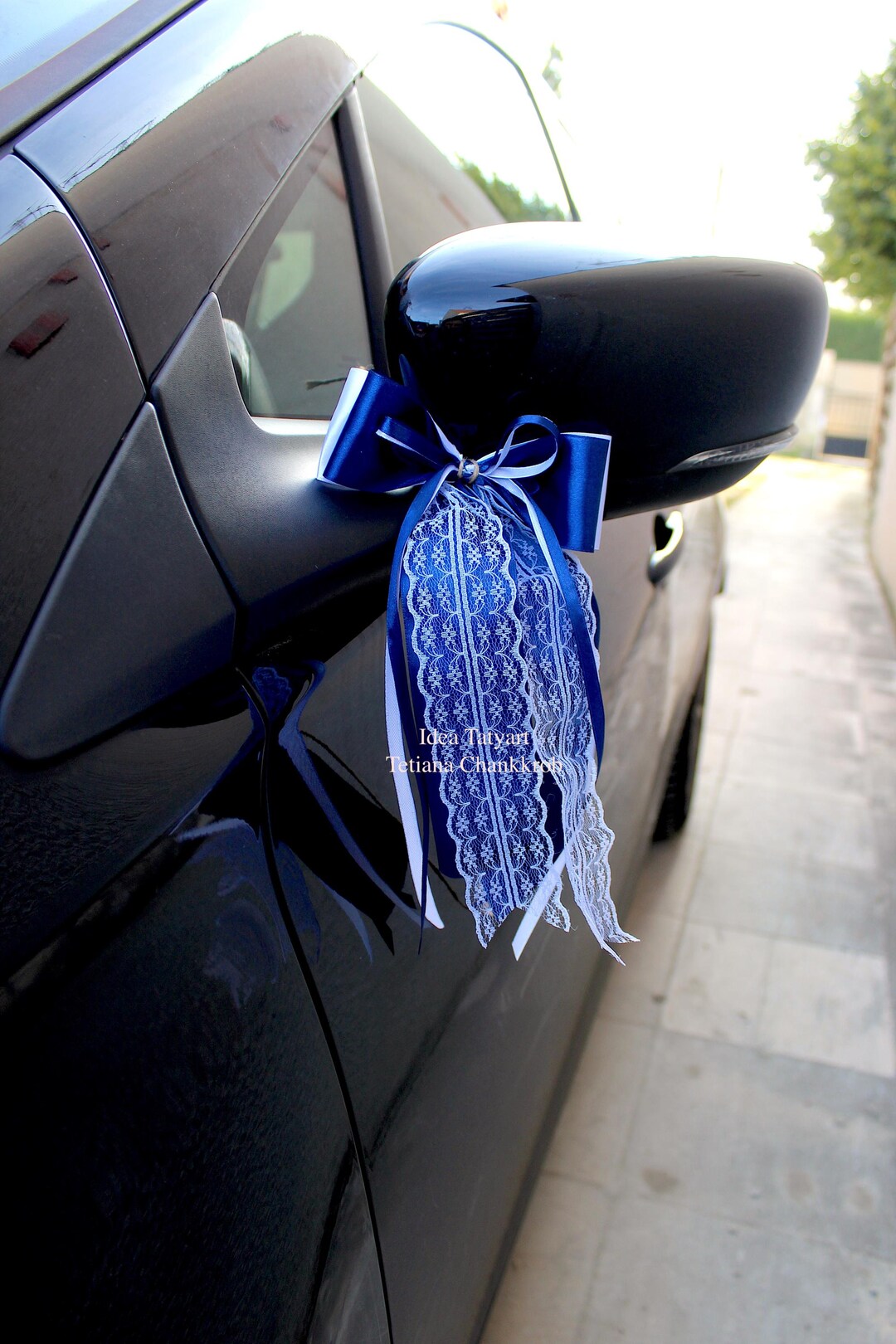 Lace and Satin Bow Tie/antenna Loop Car Bow/decoration Car/shabby Car ...
