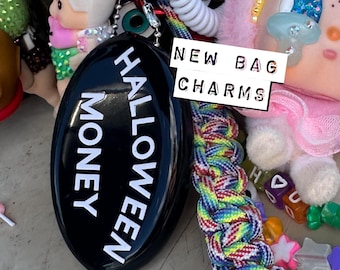 Halloween Money Retro Rubber Squeeze Coin Purse Keychain Silicone Coin Pouch Bag Charm