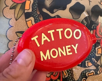 Tattoo Geld Retro Gummi Squeeze Geldbörse Schlüsselanhänger Silikon Münze Beutel Taschenanhänger