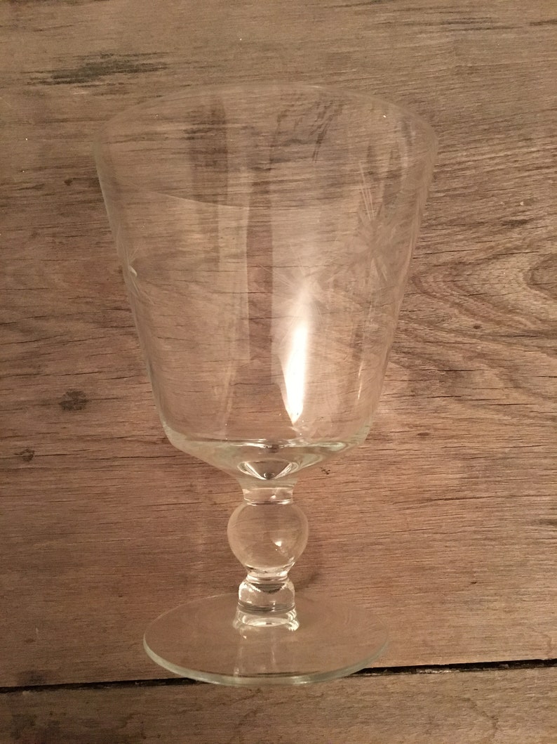 Glass Pedestal Bowl Etched 60s Delicate Lid Etsy