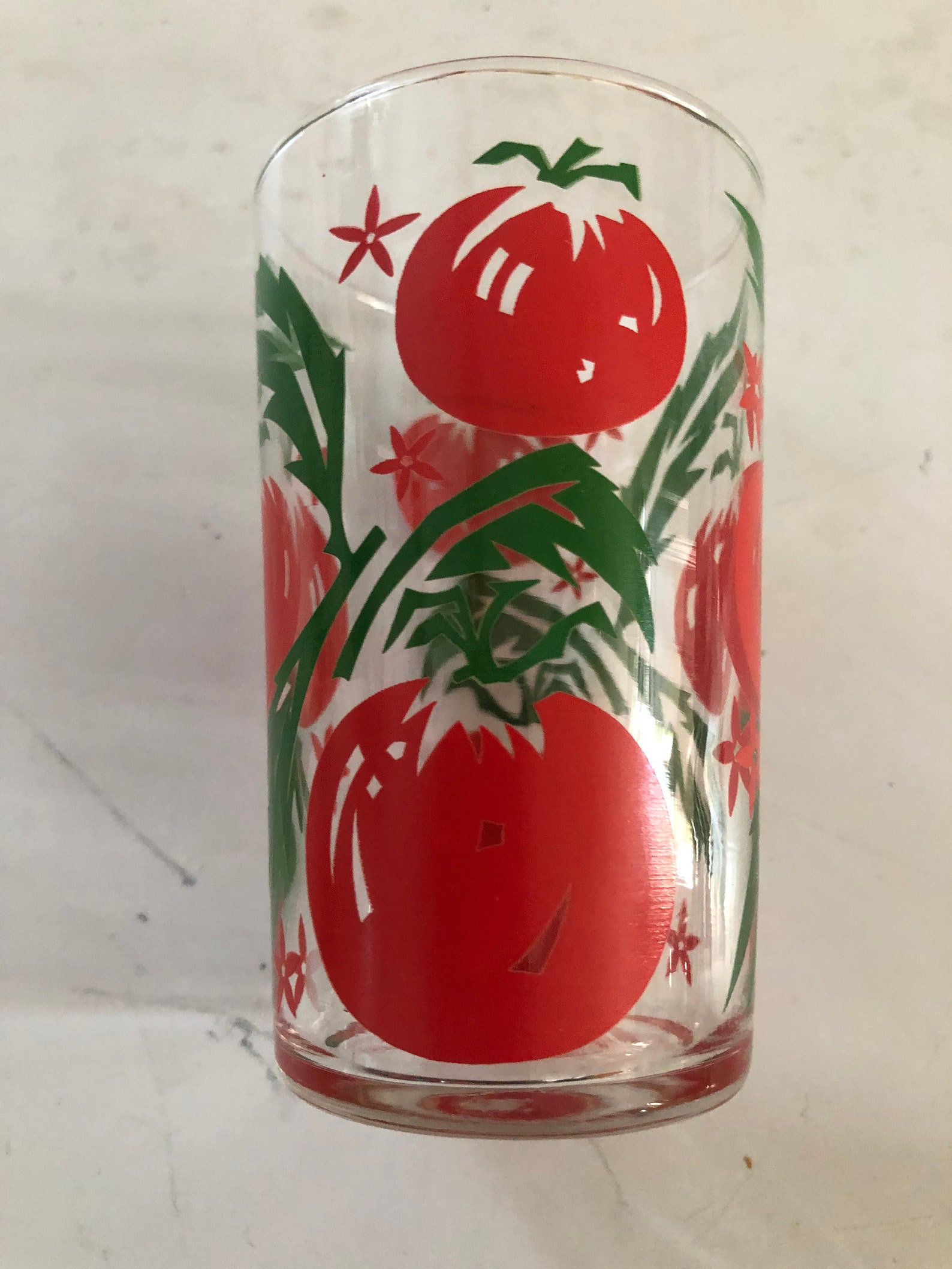 Set of 8 Tomato Juice Glasses Vintage Retro Mint Condition Etsy