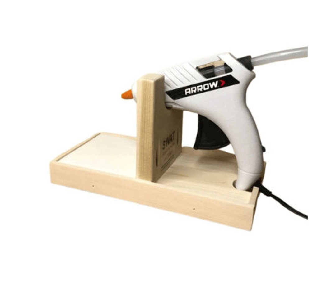 Hot Glue Gun Holder Hot Melt Glue Gun Support Stand Hot Glue Machine Base  Wood Rack