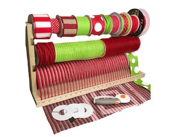 Triple Stationary Mesh Roller,  Triple Mesh Roller, Susie's Wreaths and Things Mesh Roller, Ribbon Holder, Mesh Holder