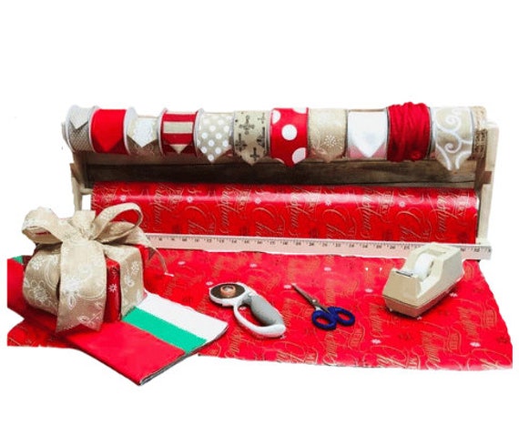 White Wooden Craft Storage Cart Organizer Xmas Wrapping Gift Paper Ribbon  Drawer