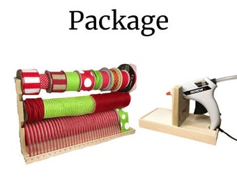 Package Deal.  Triple Stationary Mesh Roller and Glue Gun Holder