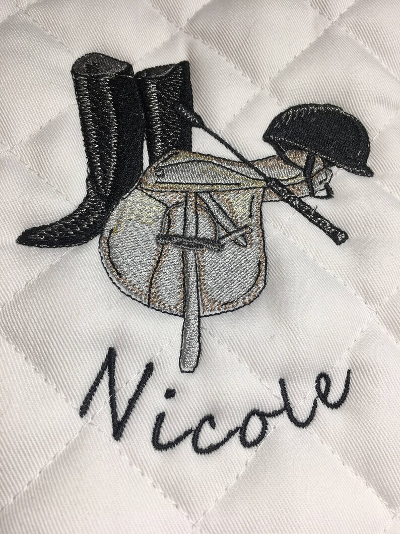 Custom Embroidered English Saddle Pad