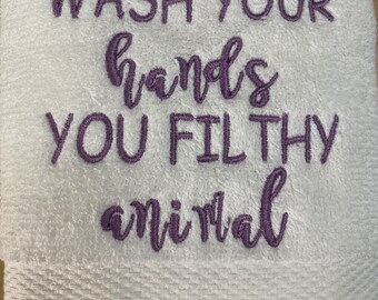 Filthy Animal hand towel
