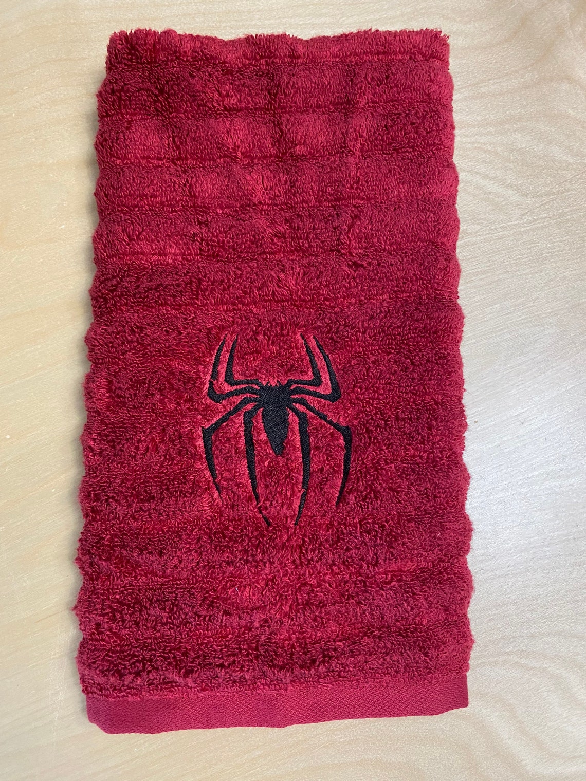 2 Piece Spiderman Bath Towels Etsy