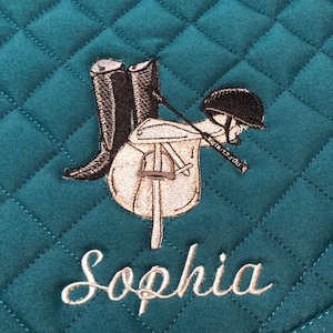 Custom Embroidered English Saddle Pad
