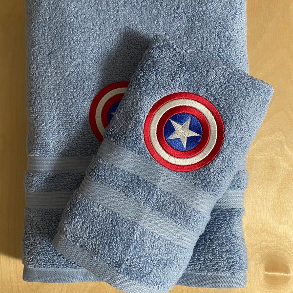 Captain America 2 piece towel set