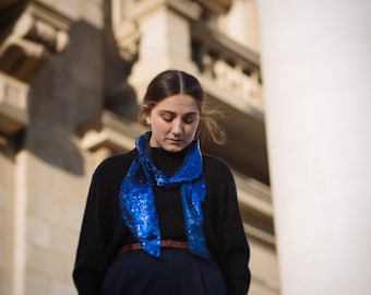 Royal blue scarf