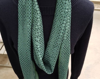 emerald sequin scarf