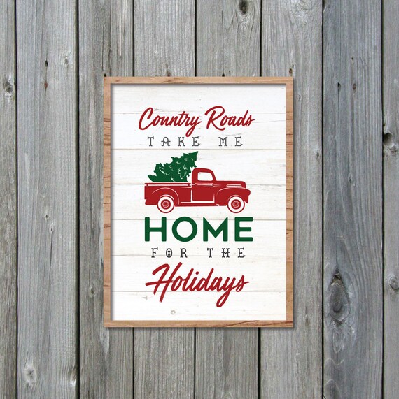 Home For The Holidays Svg Christmas Truck Svg Christmas Etsy