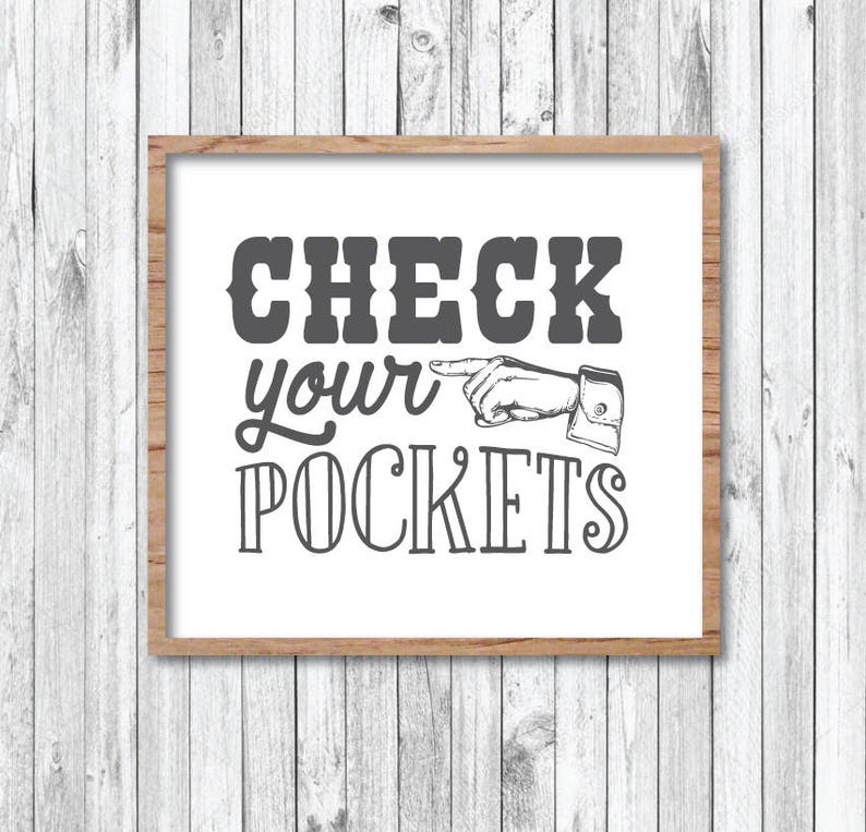 Check Your Pockets Laundry Stencil Laundry Co Svg Vector Etsy