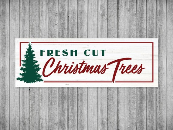 Download Fresh Cut Christmas Trees SVG Tree Farm SVG Vector Sign | Etsy
