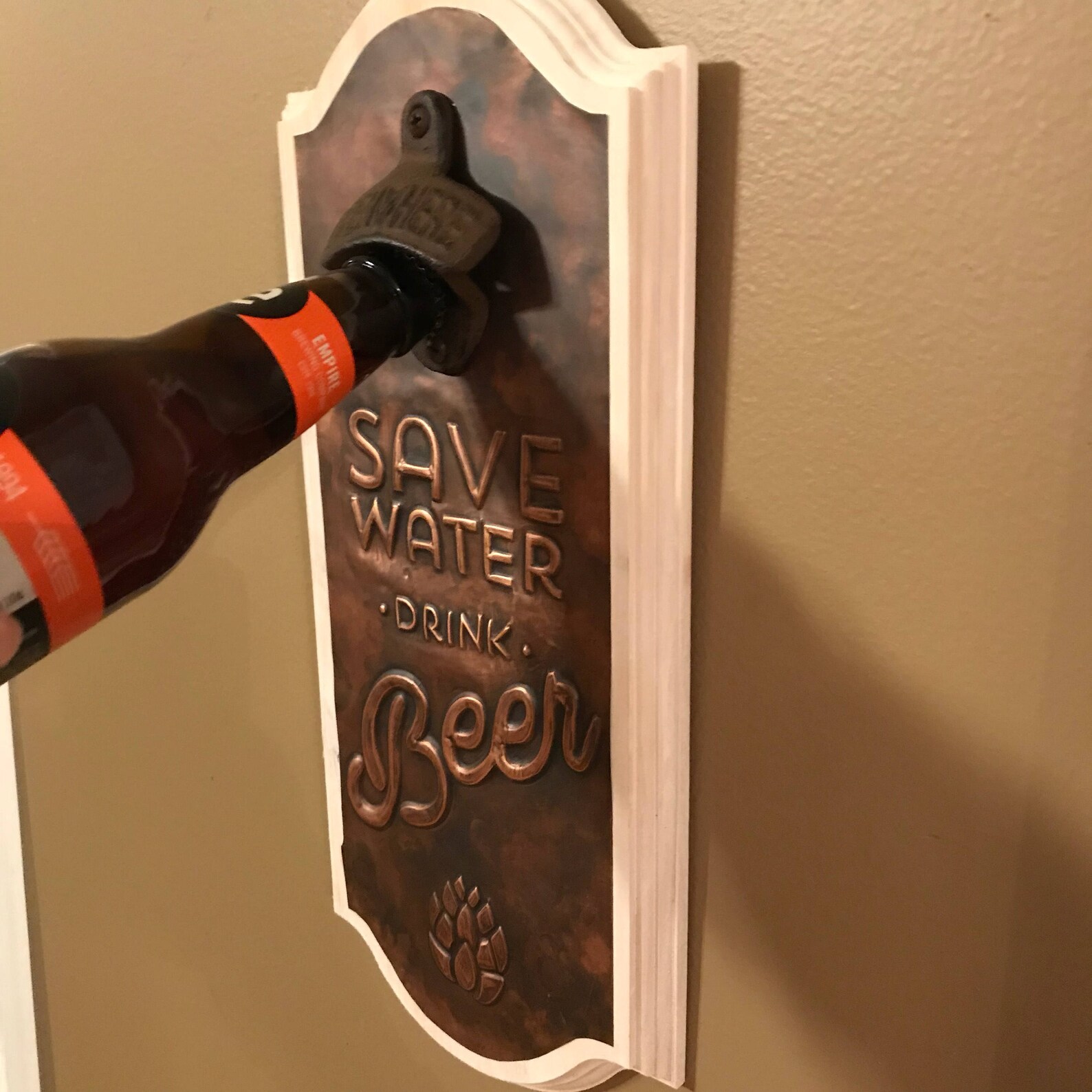 Wall Mounted Bottle Opener Wall Mounted Beer Opener Rustic Etsy