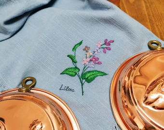 Embroidered napkin, hand embroidery, needlework, home decor