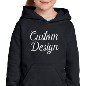 Custom Youth Hoodie Sweatshirt Create your own design image 1