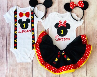 mickey mouse boy 1st birthday outfit