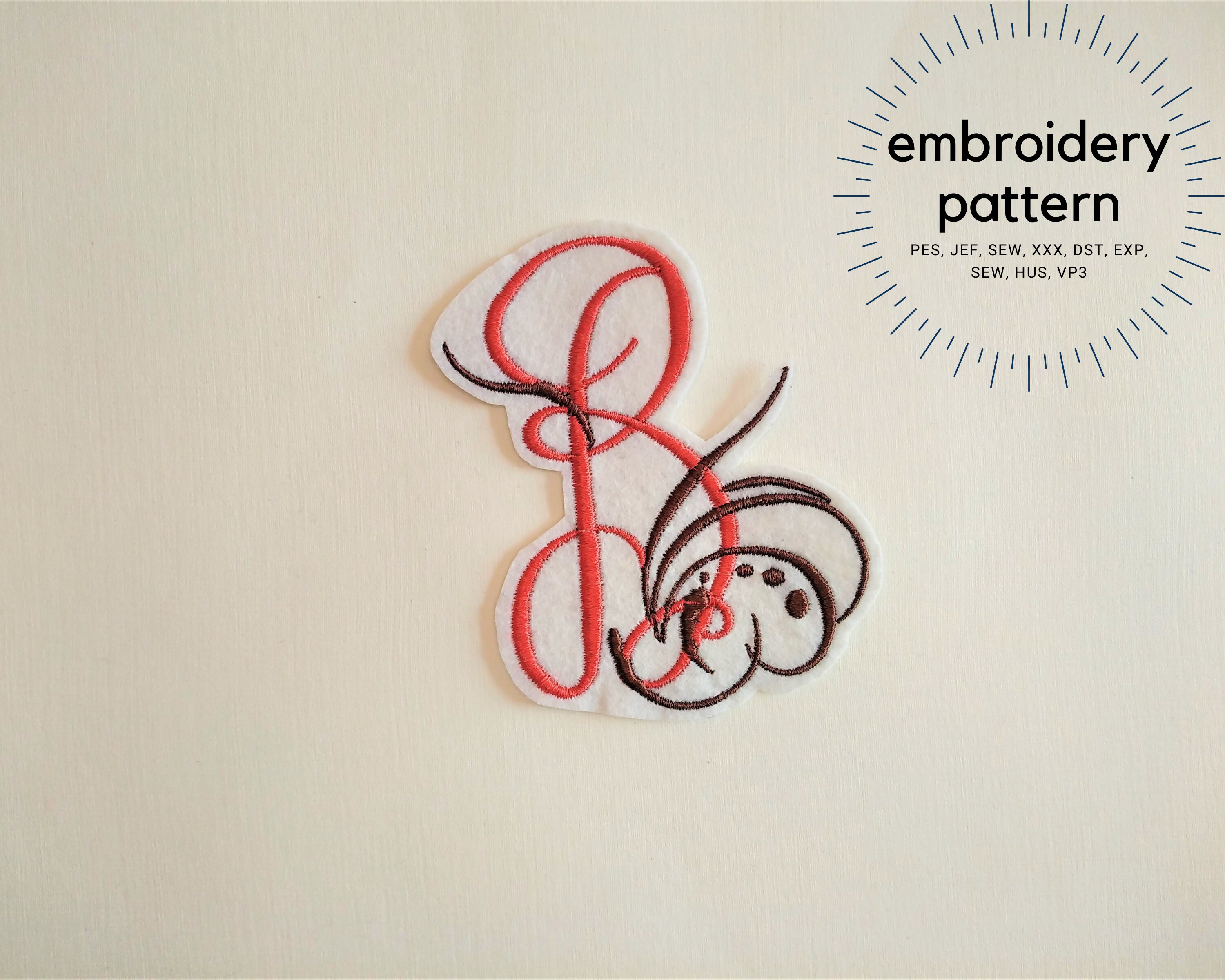 Vine Monogram Machine Embroidery Fonts 26 Letters | Etsy UK