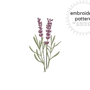 Lavender Bouquet Machine Embroidery Design