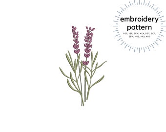 Lavender Bouquet Machine Embroidery Design