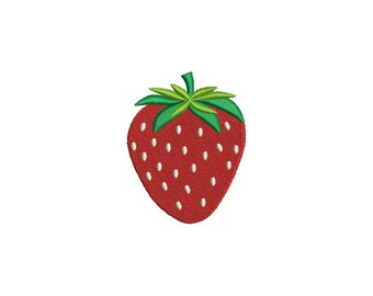 Modello di ricamo del punto di riempimento della fragola, ricamo della patch della fragola