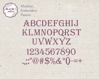 Alfabeto ricamo algerino, set di lettere e segni, altezza 6inch