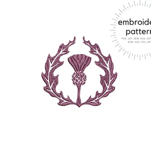 Thistle Embroidery Design, Mini Thistle for Machine Embroidery
