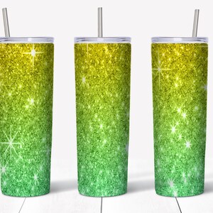 20 oz Skinny Gold Emerald Glitter Tumbler / Dritto / affusolato Tumbler Design / Sublimazione Tumbler / Tumbler PNG / Download digitale istantaneo