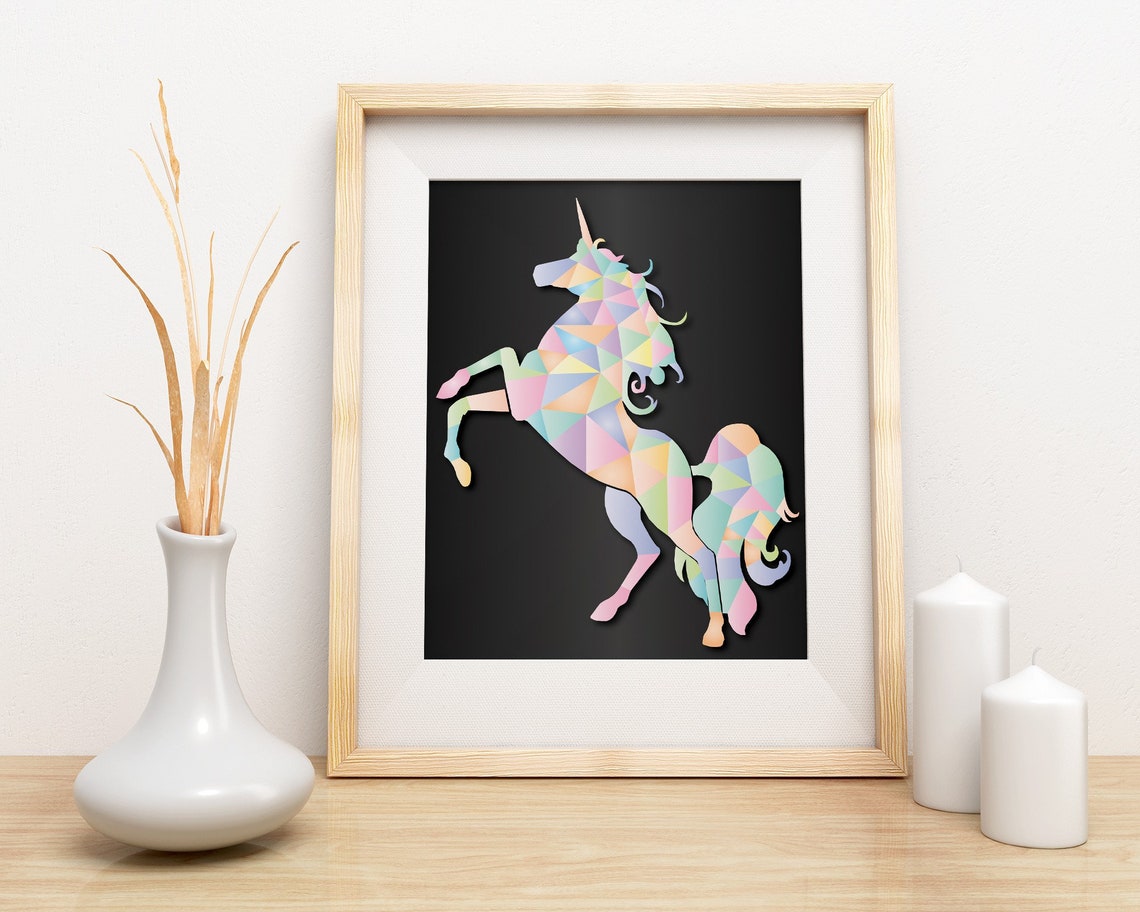 Unicorn Unicorn Art Print Unicorn Print Unicorn Wall Art Etsy