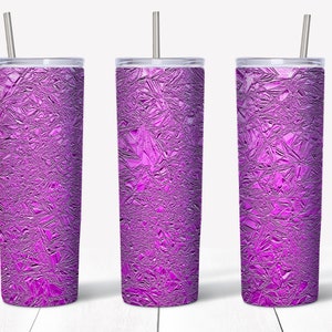 20 oz Skinny Magenta Foil Tumbler Wrap | Straight/tapered Tumbler Design | Sublimation Tumbler | Tumbler PNG | Instant Digital Download