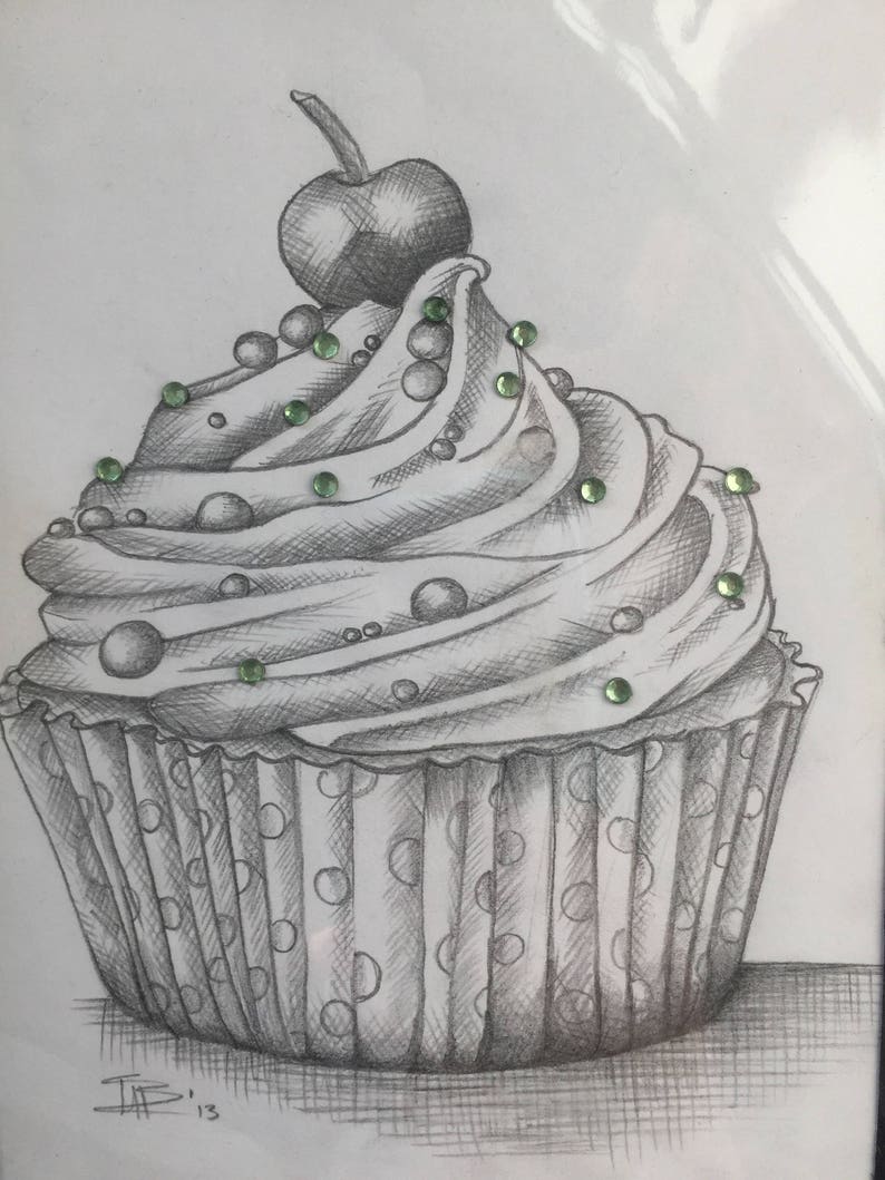  Cupcake pencil sketch Etsy