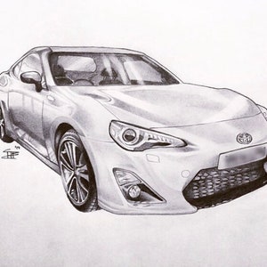 Customised pencil car drawings