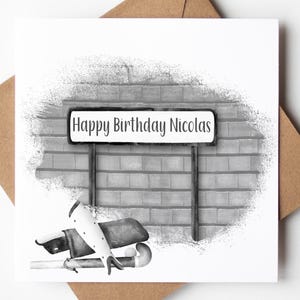 Carte de hockey personnalisée imprimée, carte de sport personnalisée, carte d'anniversaire personnalisée, carte de fête des pères personnalisée