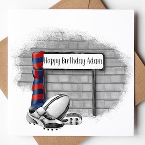 Printed Personalised Rugby Card, Personalised Sports Card, Personalised Birthday Card, Personalised Fathers Day Card
