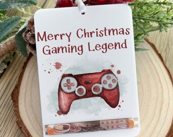 Christmas Gamer Gift, Personalised Gaming Money Holder, Acrylic Decoration
