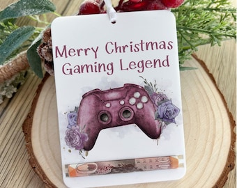 Personalised Gamer Money Holder | Gaming Christmas Gift | Acrylic Decoration