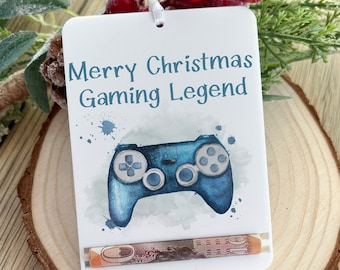 Personalised Gamer Money Holder, Christmas Gaming Tree Decoration