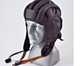 Soviet Russian Vintage TANK Helmet Drivers Helmet Summer /Winter Issue Helmet Used Condition