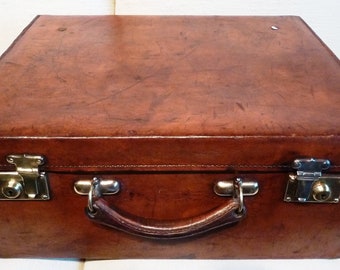 LEATHER SUITCASE DRESSING-Case, travel, vintage car, classic car, roadster